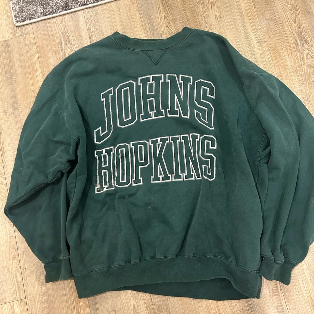 Johns Hopkins dark green crewneck sweatshirt. Vintage